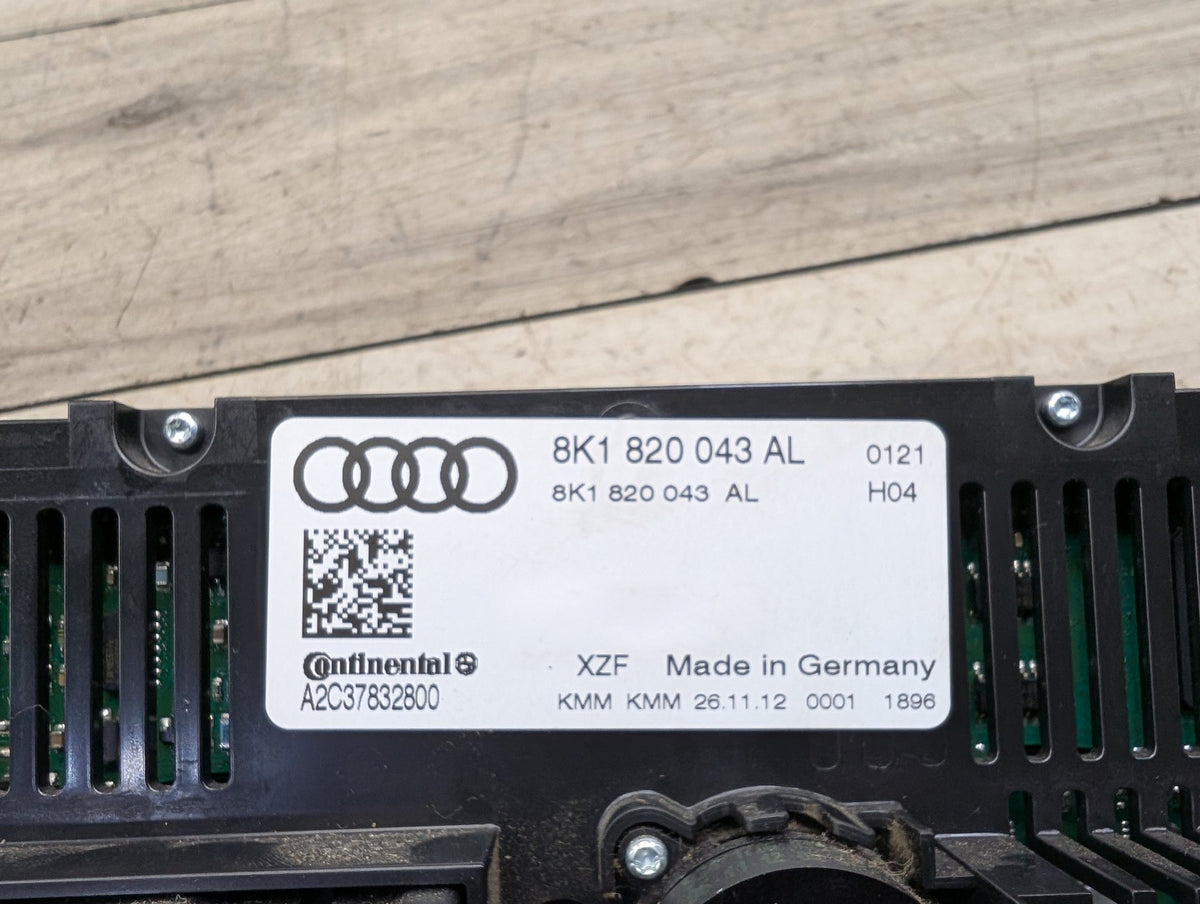 2008-2017 Audi S5 8T Front AC Heater Climate Control Switch 8K1820043AL OEM