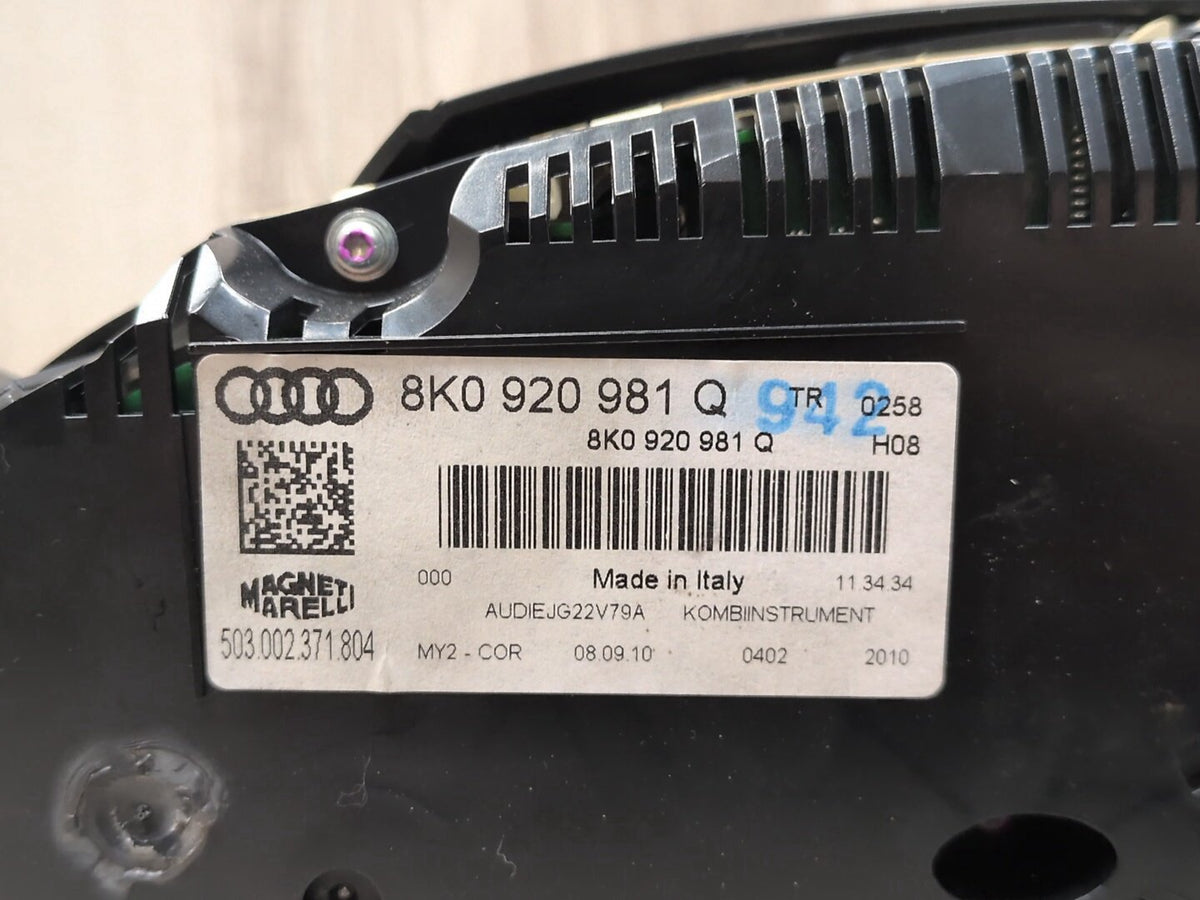 2010-2016 Audi S4 B8 Instrument Speedometer Guage Cluster 8K0920981Q OEM