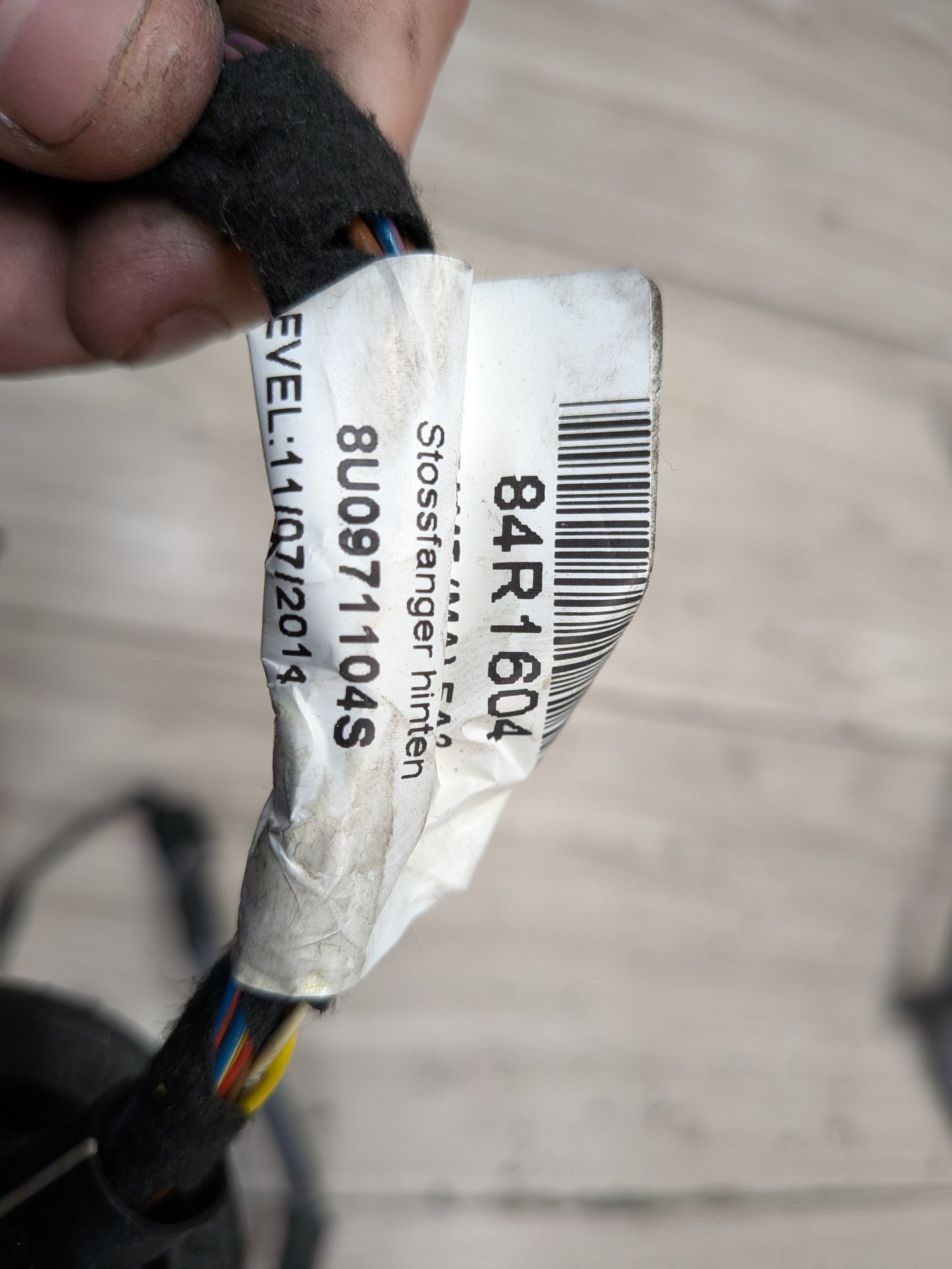 2015-2018 Audi Q3 8U Rear Bumper PDC Parking Sensor Wiring Wire Harness