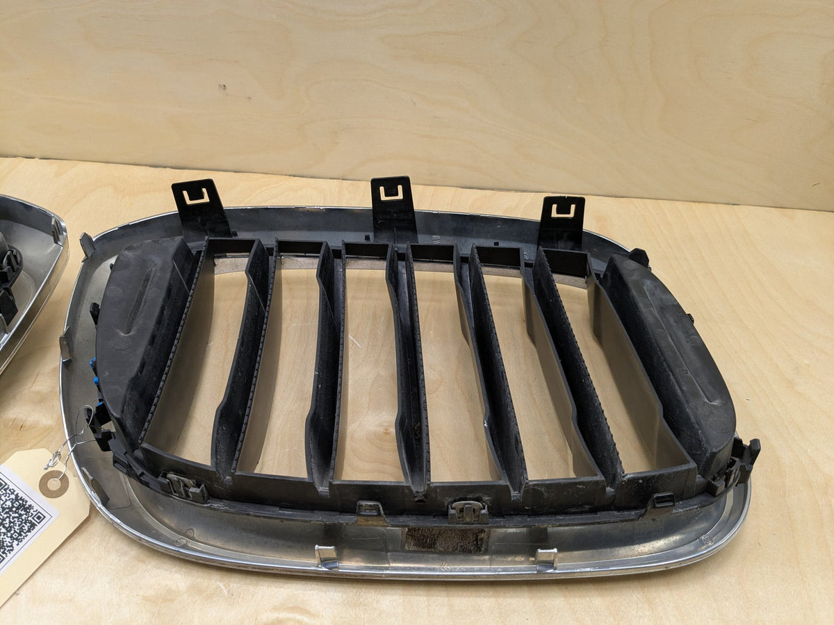 2018-2025 BMW X3 G01 Front Left Right Upper Bumper Cover Kidney Grilles SET 8091725 OEM