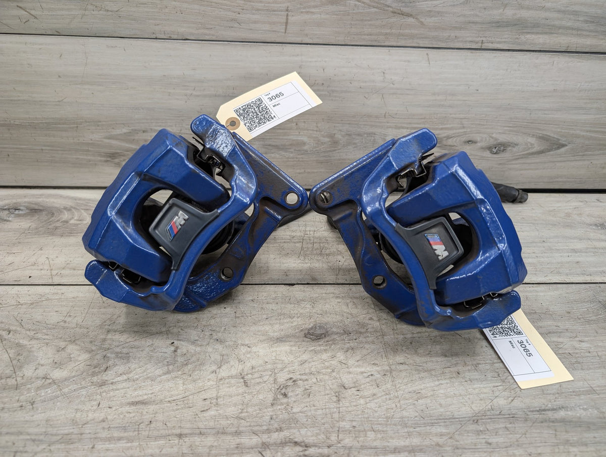 2018-2024 BMW X3 G01 Rear Left Right Brake Caliper SET 34216887409 18-24 OEM BMW G01 G02 X3 X4 30 M40 REAR Left Right Brake Calipers BREMBO Blue