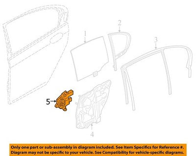 16-22 OEM BMW G01 G12 740 750 M760 REAR LEFT Driver Door Window Regulator Motor
