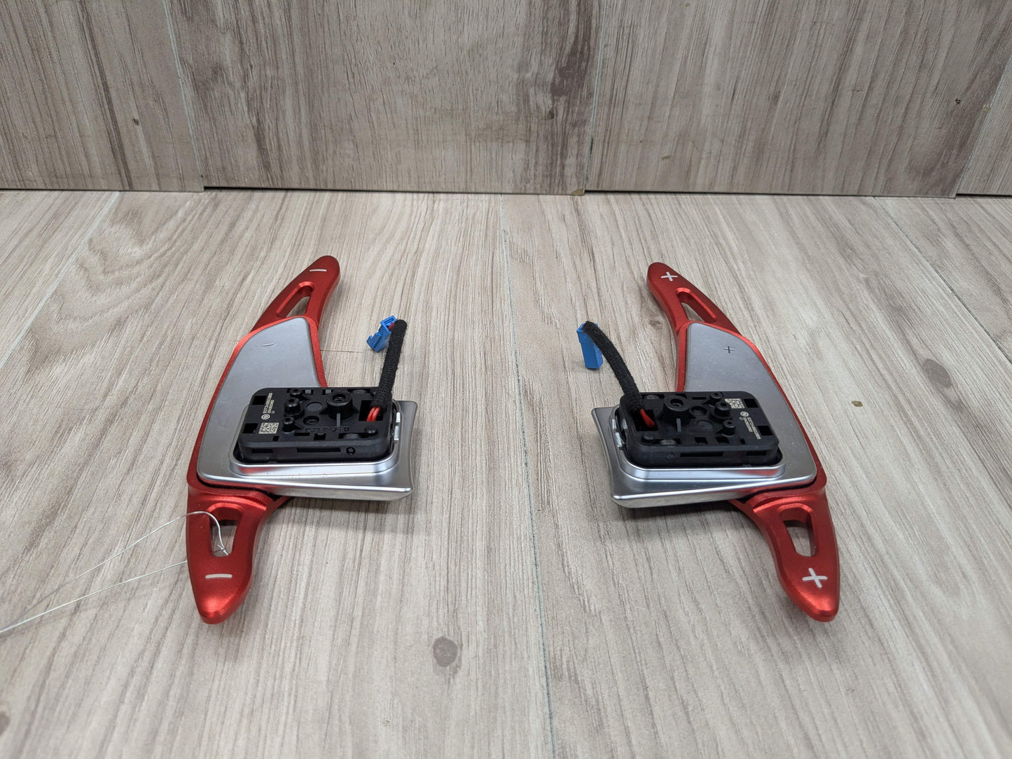 OEM BMW F44 G01 G20 G30 Left Right Steering Wheel Paddle Shifters RED EXTENSIONS