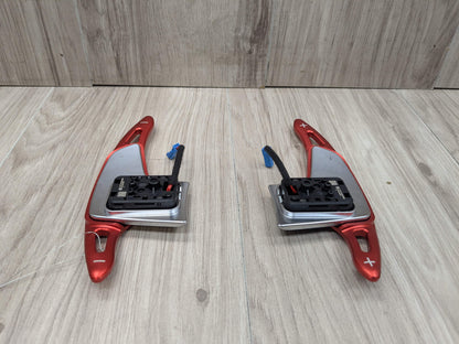 OEM BMW F44 G01 G20 G30 Left Right Steering Wheel Paddle Shifters RED EXTENSIONS