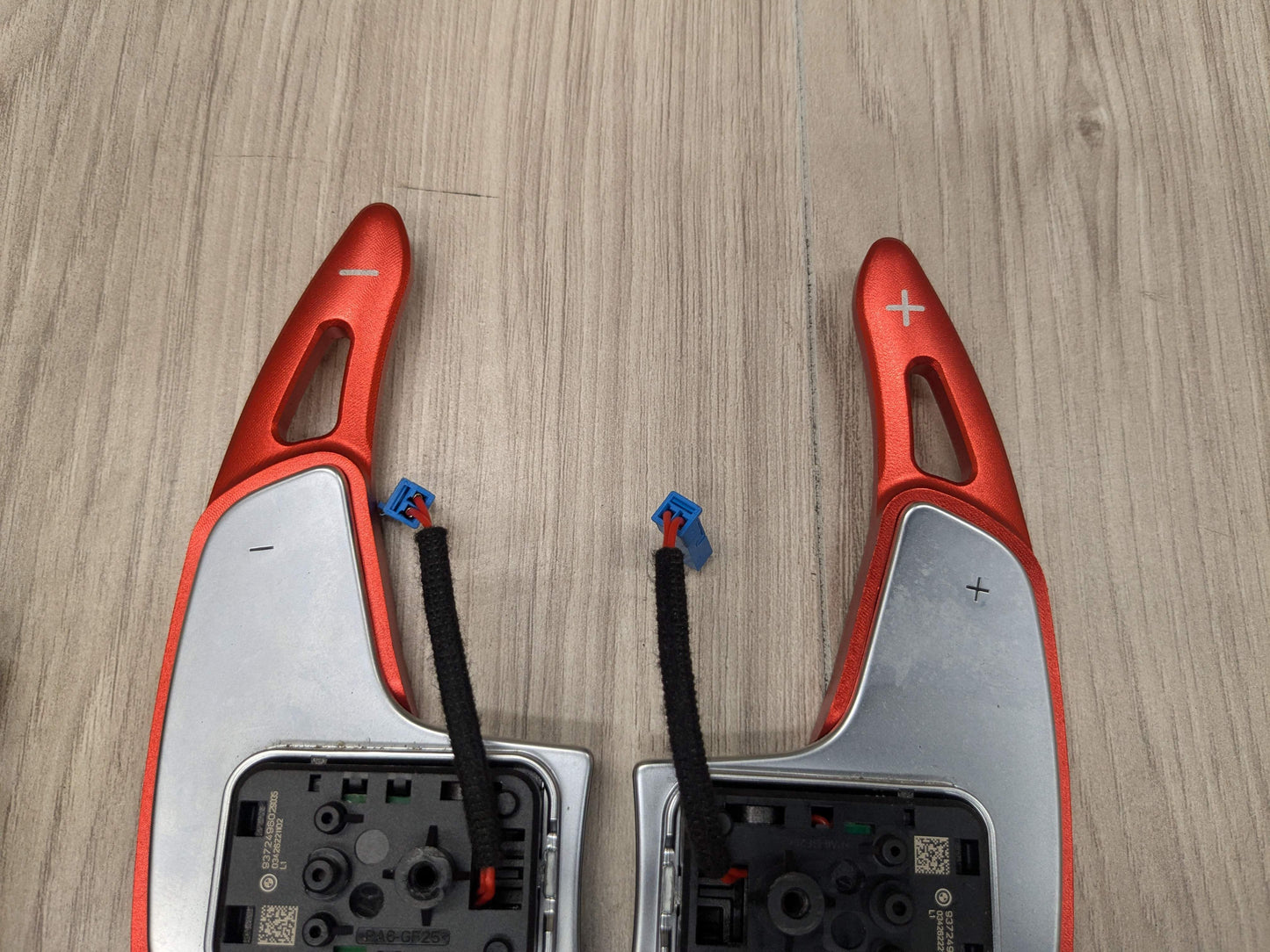 OEM BMW F44 G01 G20 G30 Left Right Steering Wheel Paddle Shifters RED EXTENSIONS