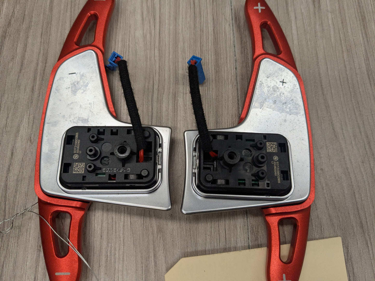 OEM BMW F44 G01 G20 G30 Left Right Steering Wheel Paddle Shifters RED EXTENSIONS