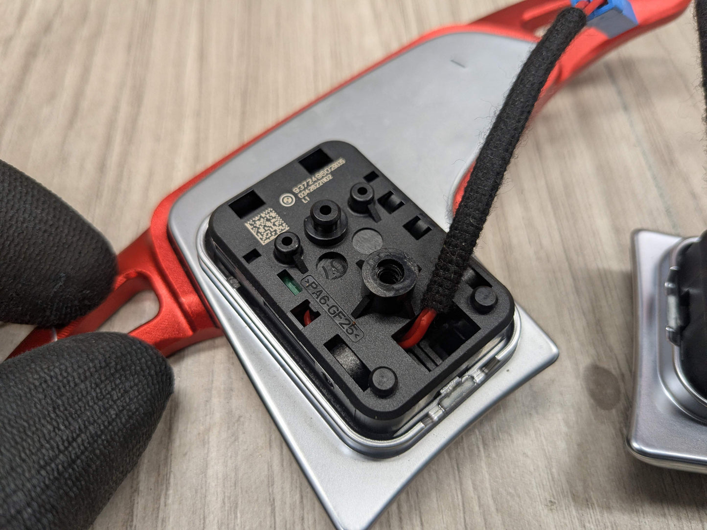 OEM BMW F44 G01 G20 G30 Left Right Steering Wheel Paddle Shifters RED EXTENSIONS