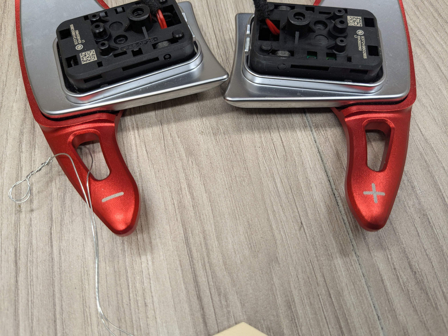 OEM BMW F44 G01 G20 G30 Left Right Steering Wheel Paddle Shifters RED EXTENSIONS