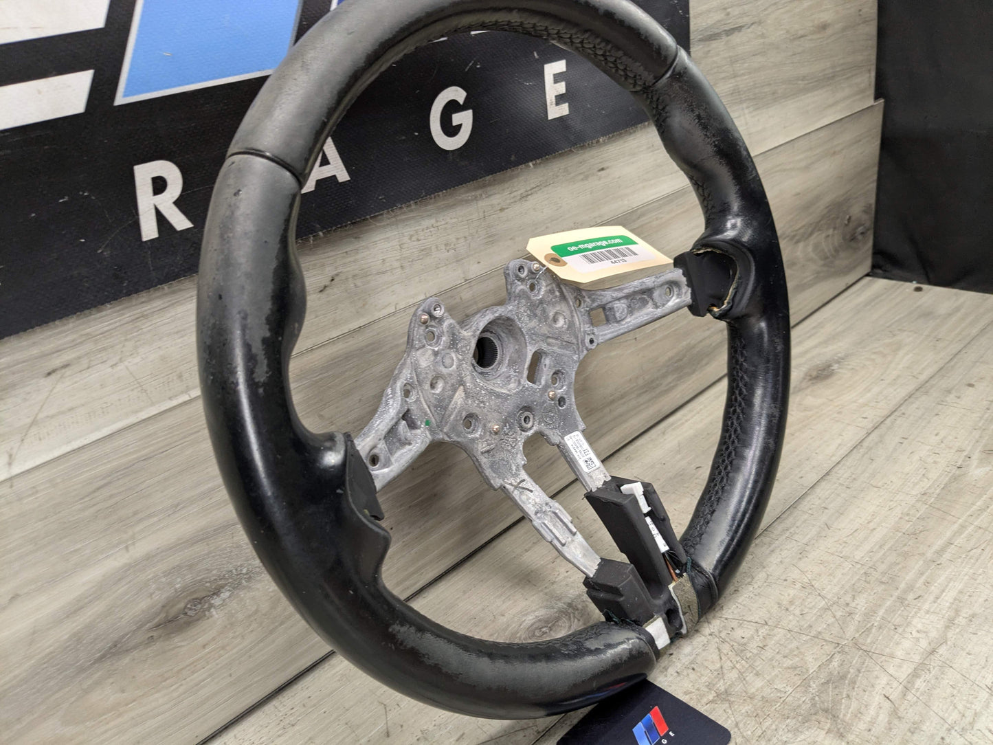 OEM BMW F22 F23 F30 F32 F33 F36 M SPORT Steering Wheel Black Leather MANUAL