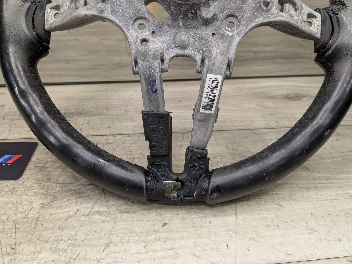 OEM BMW F22 F23 F30 F32 F33 F36 M SPORT Steering Wheel Black Leather MANUAL