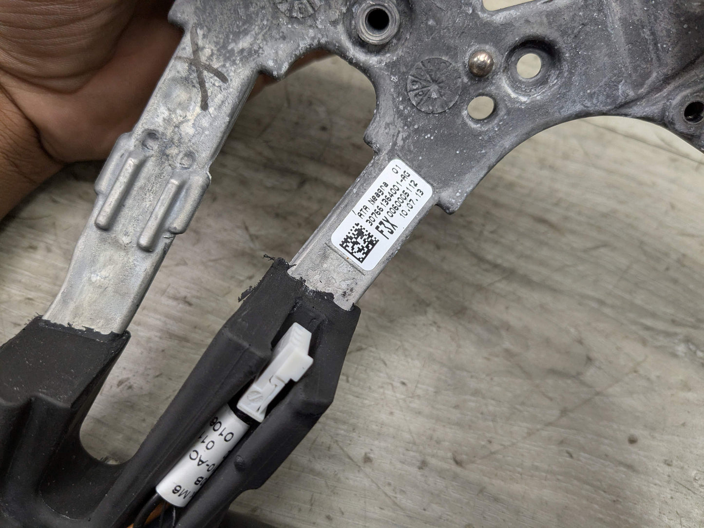 OEM BMW F22 F23 F30 F32 F33 F36 M SPORT Steering Wheel Black Leather MANUAL