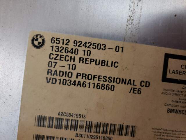 BMW 11-13 E92 335i CD Radio Professional Tuner Receiver CD Player LCI