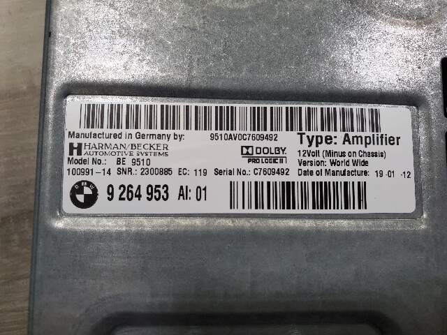 BMW 12-14 F13 650i Stereo Audio Amplifier Amp HARMAN KARDON Pre LCI