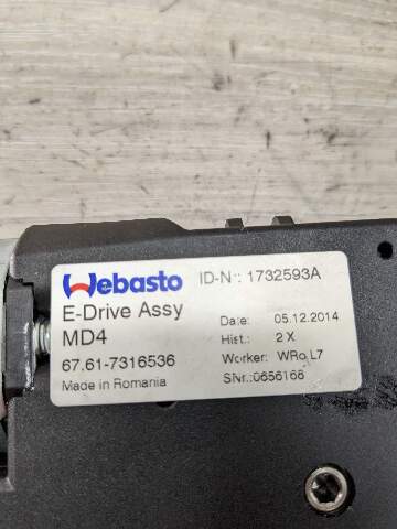 12-18 OEM BMW F30 F32 F36 F90 G11 G12 G30 Upper Sunroof Power Motor Drive Unit