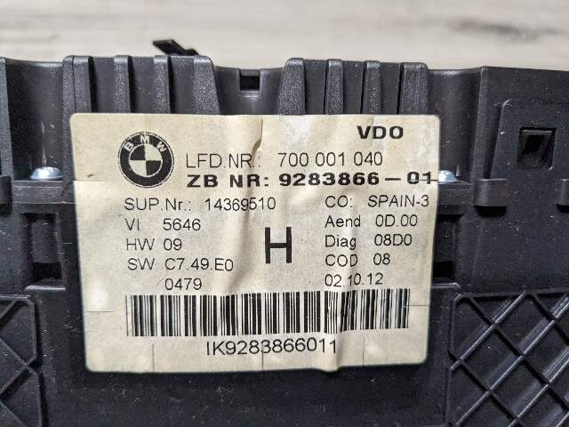 09-16 OEM BMW Z4 E89 28i 30i 35i Instrument Cluster Speedometer MPH VDO