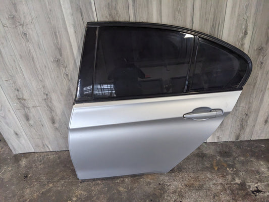 12-18 OEM BMW F30 335 F80 M3 Sedan Rear Left Door Shell Panel Alpine Silver