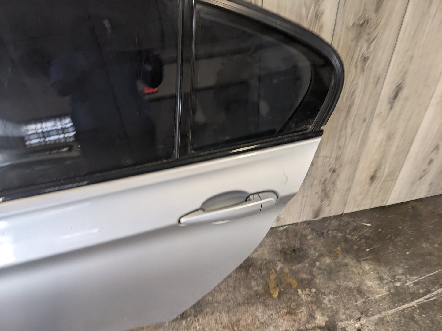 12-18 OEM BMW F30 335 F80 M3 Sedan Rear Left Door Shell Panel Alpine Silver