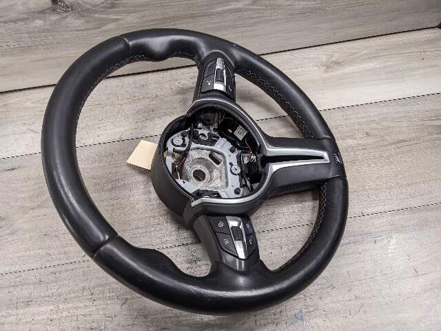 OEM BMW F80 F82 F87 M2 M3 M4 Steering Wheel M SPORT Black Leather w/o Shifters