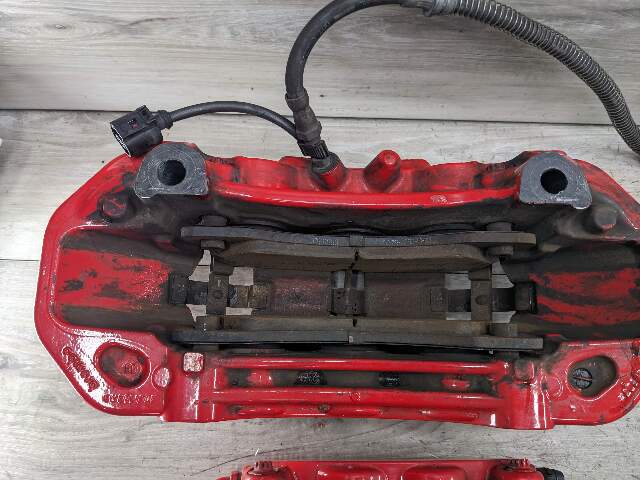 10-16 OEM Porsche Panamera Turbo S 4.4L AWD Front Rear Brembo Calipers Red SET