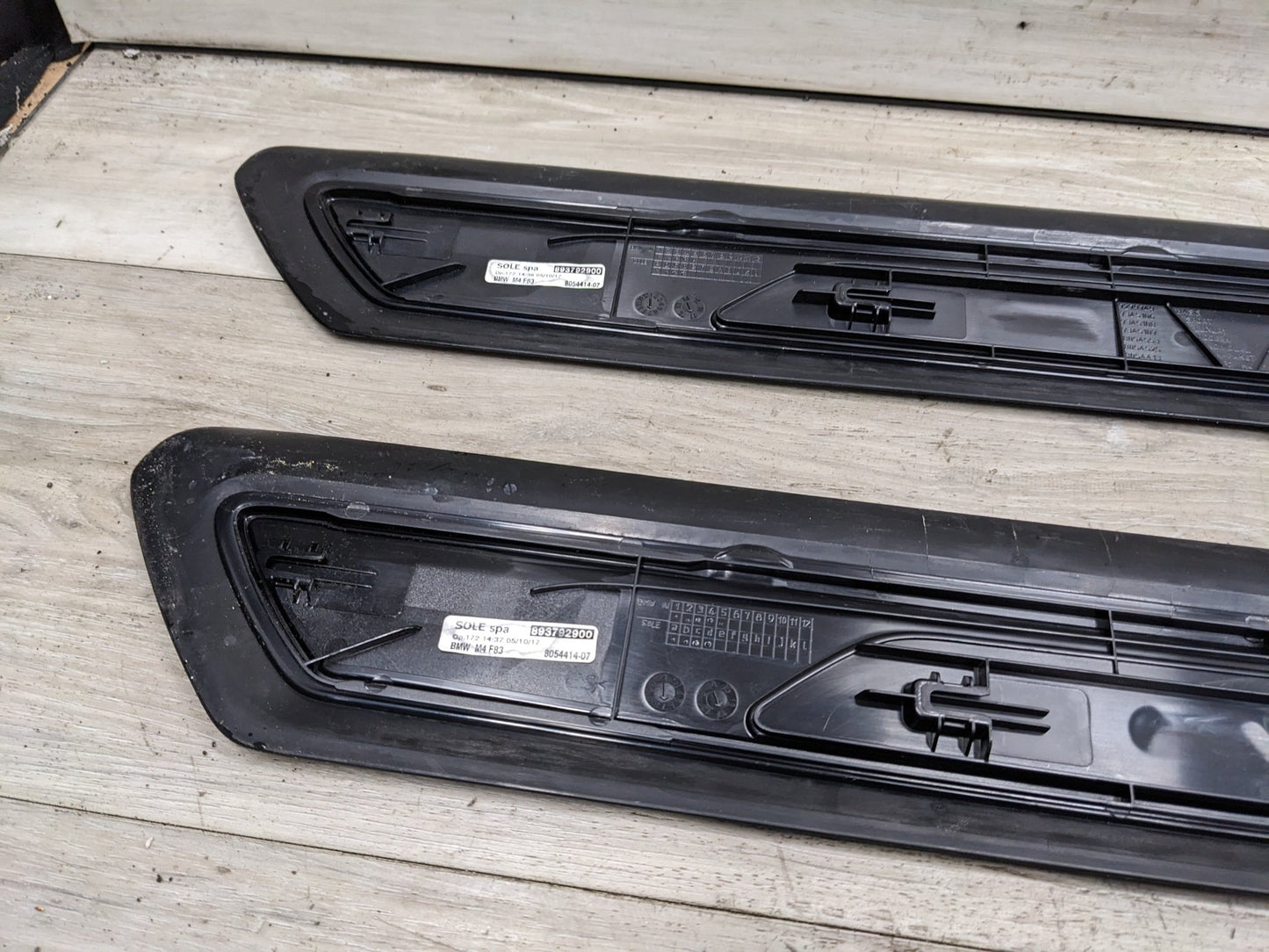 15-20 OEM BMW F83 M4 Convertible Front Right Left Door Sills Cover Trim Pair