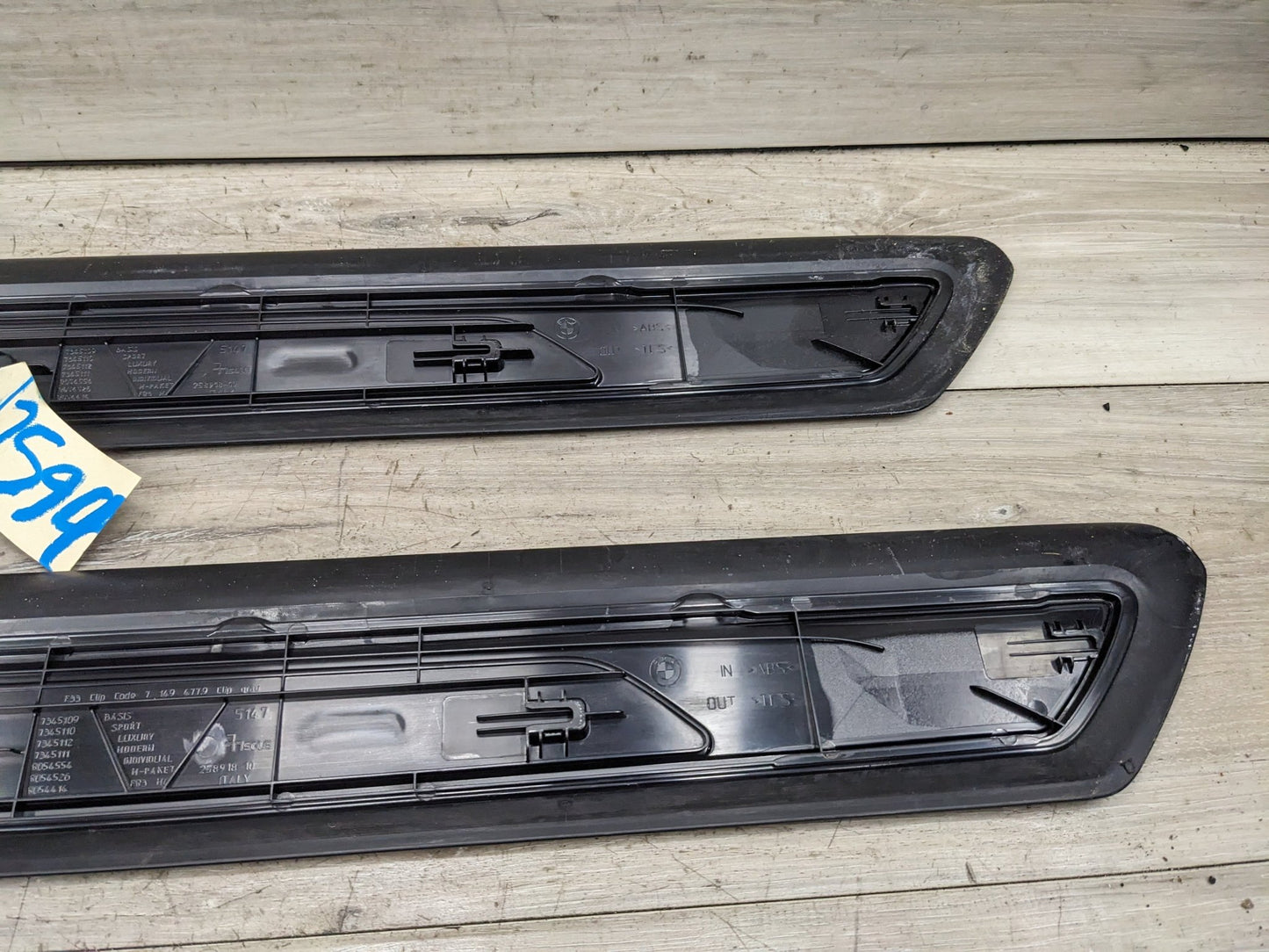 15-20 OEM BMW F83 M4 Convertible Front Right Left Door Sills Cover Trim Pair