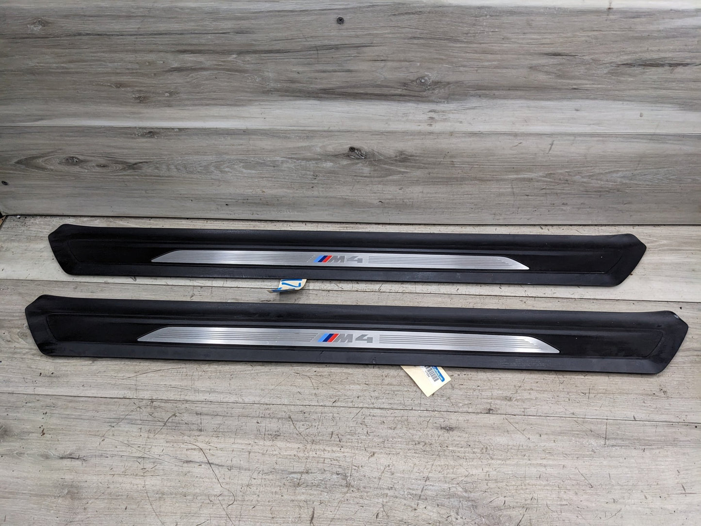 15-20 OEM BMW F83 M4 Convertible Front Right Left Door Sills Cover Trim Pair