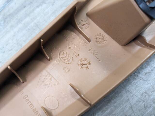 10-16 OEM Porsche Panamera Front Right Passenger Side A Pillar Cover Trim Beige