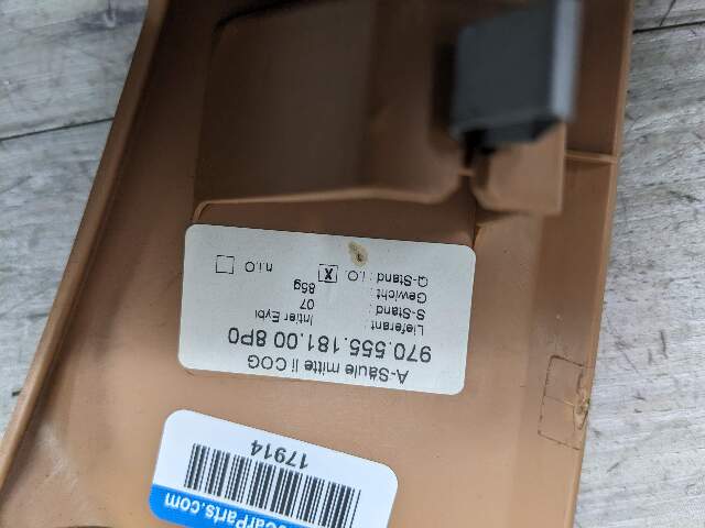 10-16 OEM Porsche Panamera Front Left Driver Side A Pillar Cover Trim Beige