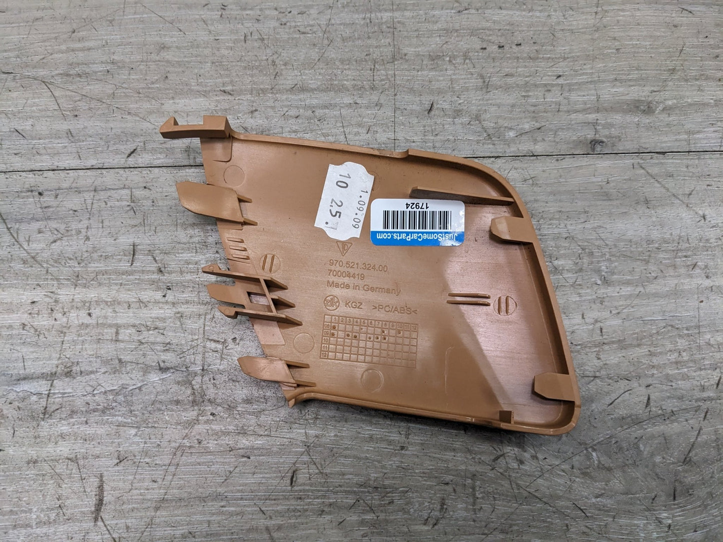 10-16 OEM Porsche Panamera Front Right Lower Seat Trim Cover Panel Beige