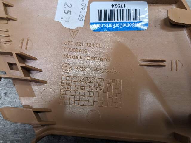 10-16 OEM Porsche Panamera Front Right Lower Seat Trim Cover Panel Beige