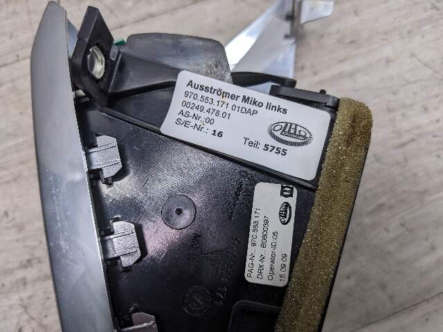 10-16 OEM Porsche Panamera Rear Left Center Console A/C Air Vent
