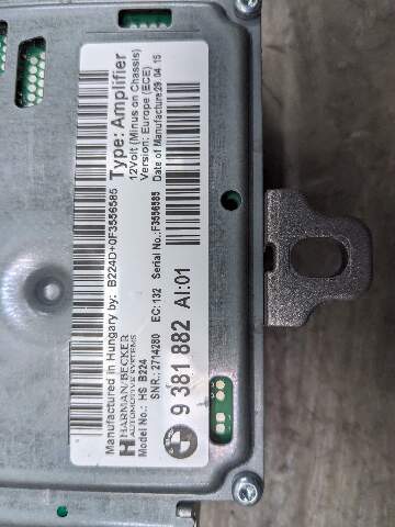 OEM BMW F87 F80 F82 F83 Stereo Audio Control Module Active Sound Design Harman