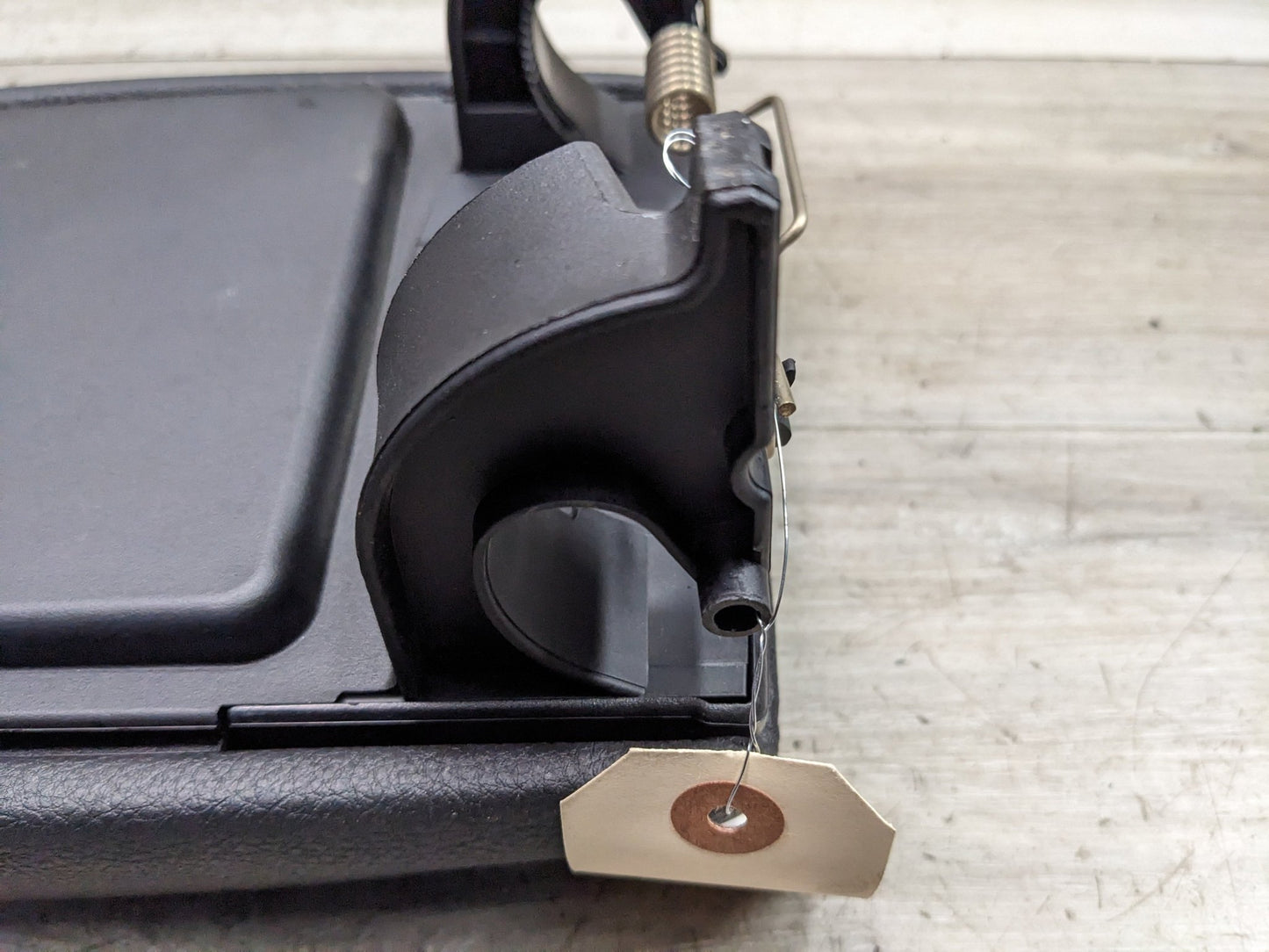 14-17 OEM BMW F22 Center Armrest Tray Console Sensatec Black Imitation Leather