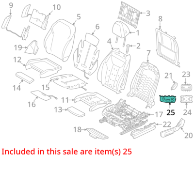 OEM BMW G01 G02 G20 330 X3 Front Right Passenger Seat Adjustment Control Switch