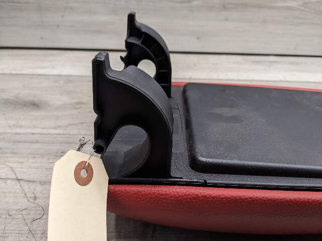 14-20 OEM BMW F22 Center Armrest Tray Console Sensatec Black Imitation Leather