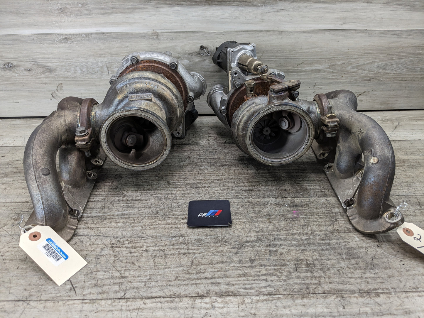 OEM BMW Engine N63R Turbo Charger Turbocharger w/ Manifold EWG SET 120k