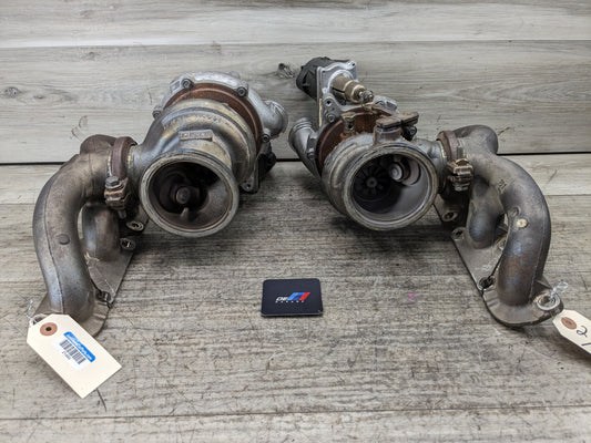 OEM BMW Engine N63R Turbo Charger Turbocharger w/ Manifold EWG SET 120k