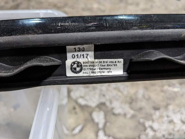 12-18 OEM BMW F15 F85 X5 X5M Left Right Roof Rail Railing Black SET