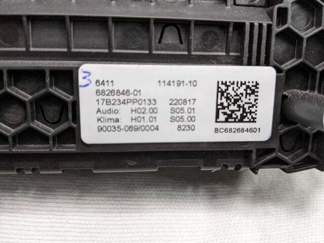 17-20 OEM BMW F90 M5 G30 AC Switch Heater Control Panel Radio Media Buttons