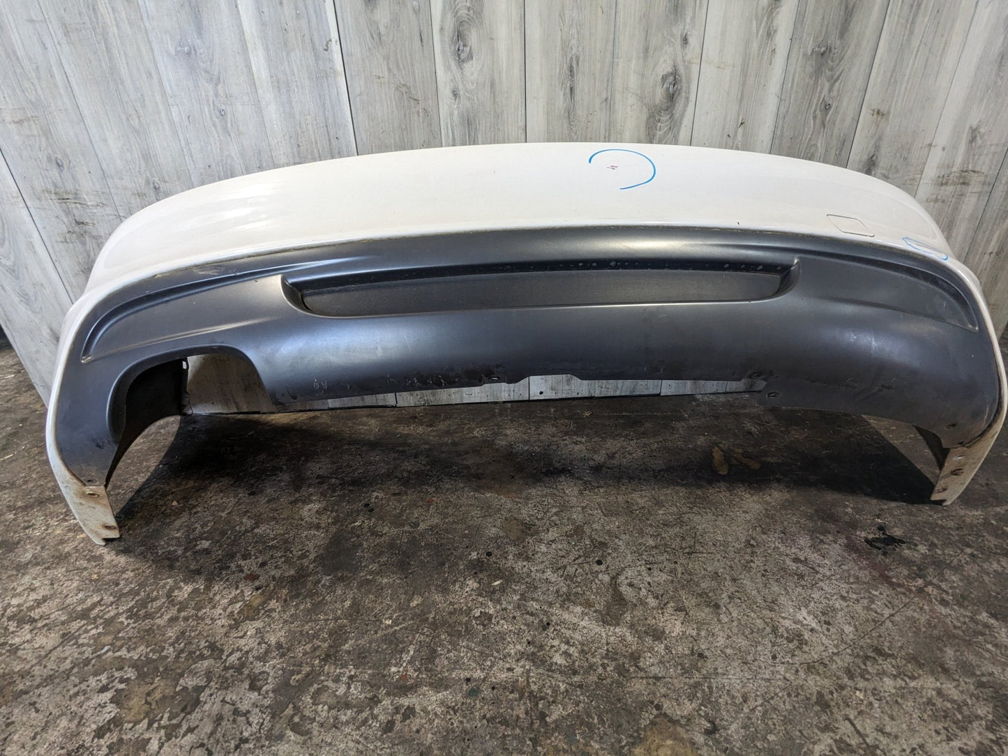 08-13 OEM BMW E88 E82 135i M-Sport Rear Bumper Cover Complete W/O PDC White*