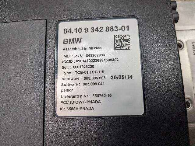 14-20 OEM BMW F22 F30 F32 F82 F06 M3 M4 M6 Telematics Control Unit Module TCM
