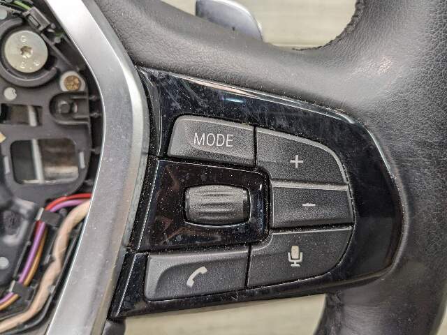 17-20 OEM BMW G30 G12 G14 G15 540 Steering Wheel Black Leather w/ Shifters*