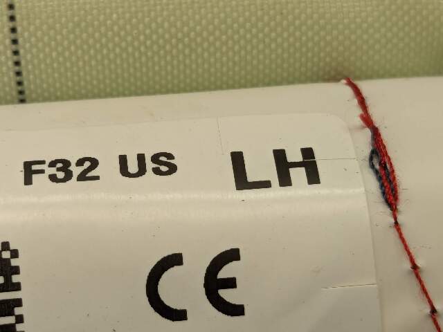 14-20 OEM BMW F32 F82 M4 Coupe Left Driver Top Roof Head Air Bag Airbag Curtain