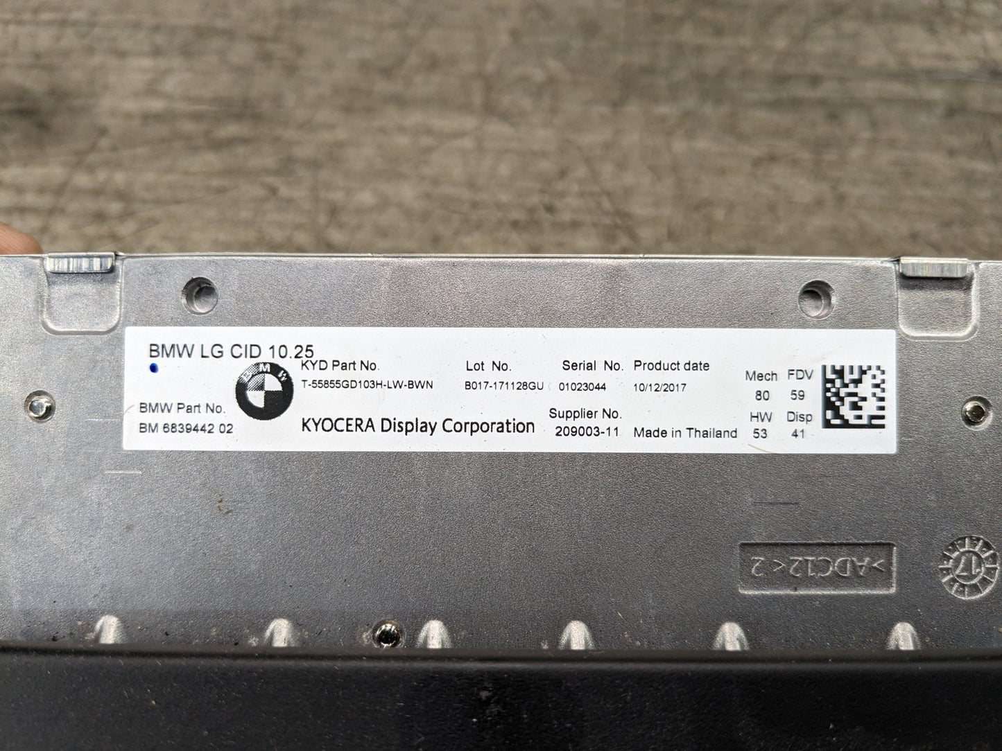 16-19 OEM BMW G11 G12 740 750 760 CID Central Information Display Screen 10.25