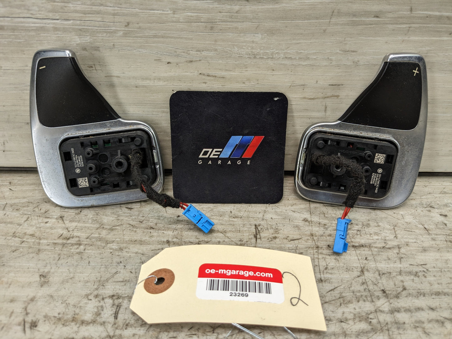 OEM BMW F22 F23 F30 F32 F33 F25 F36 AT Paddle Shifters Plus Minus Pair SET*