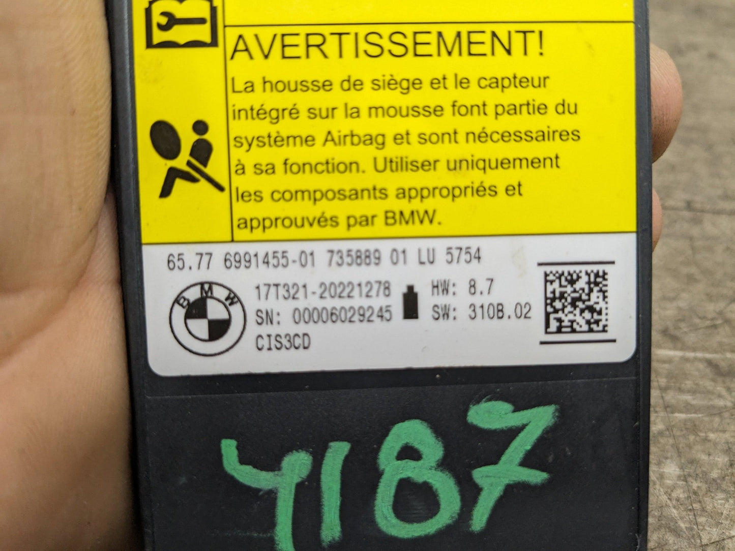 OEM BMW G11 G12 G30 F90 530 750 M5 Front Right Left Seat Occupant Sensor Module