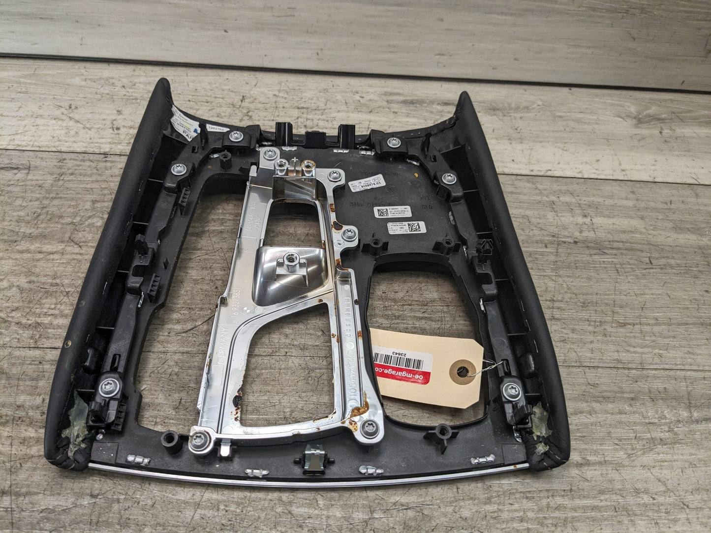 16-21 OEM BMW G11 G12 Center Console Shifter Bezel Trim Panel Cover LEATHER*