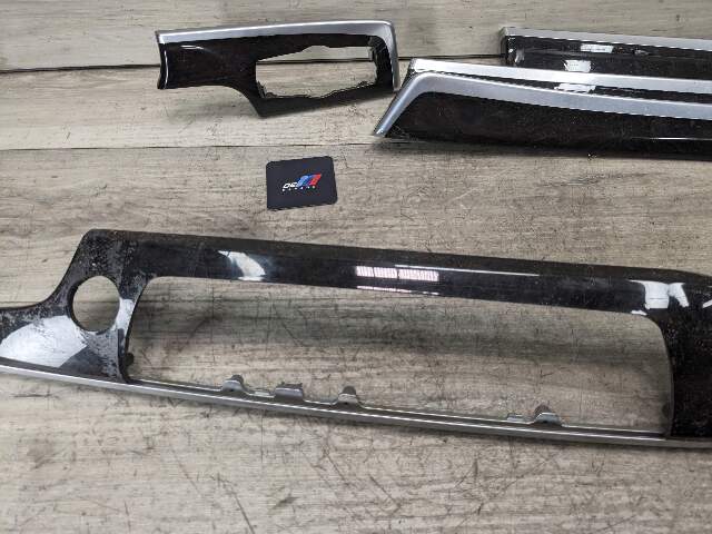 11-16 OEM BMW F10 Center Dash Air Vent Door Wood Interior Trim Ash Grain SET*