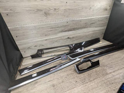 11-16 OEM BMW F10 Center Dash Air Vent Door Wood Interior Trim Ash Grain SET*