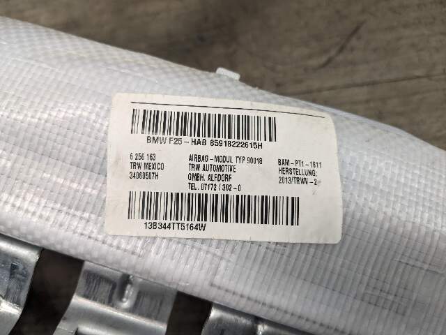 OEM BMW F25 X3 35 28 Left Driver Top Roof Head Air Bag Airbag Curtain